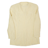 LAUREL Womens Blazer Jacket Yellow Linen 90s M