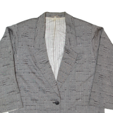 RENE FONTAINE Womens Blazer Jacket Grey L