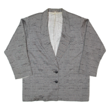 RENE FONTAINE Womens Blazer Jacket Grey L