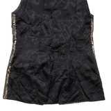 YESSICA Womens Blazer Waistcoat Black Floral S