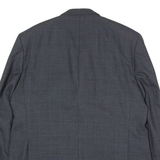 YVES SAINT LAURENT Mens Blazer Jacket Blue Wool Check XL