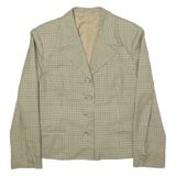 Womens Blazer Jacket Green Check M
