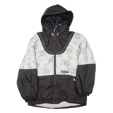 SORRY Womens Puffer Jacket Black Hooded Colourblock L