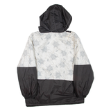 SORRY Womens Puffer Jacket Black Hooded Colourblock L