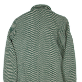 DESIGUAL Womens Coat Green Wool Chevron L