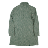 DESIGUAL Womens Coat Green Wool Chevron L