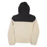 Womens Fleece Jacket Cream Hooded M