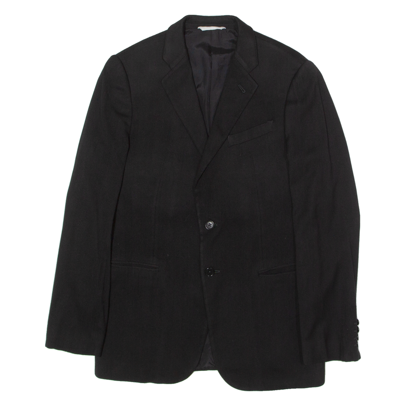 ARMANI COLLEZIONI Mens Blazer Jacket Black Wool M
