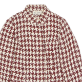 SCAPA Womens Blazer Jacket Red Wool Houndstooth UK 12