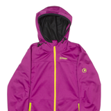 SHERPA Womens Shell Jacket Purple Hooded L