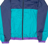 DYNAMITE Womens Shell Jacket Green 90s Colourblock S