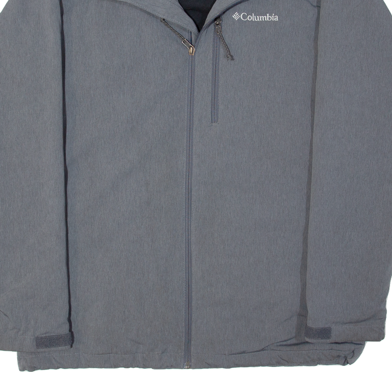 COLUMBIA Fleece Lined Mens Jacket Green L