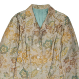 Womens Blazer Jacket Beige 90s Floral M