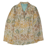 Womens Blazer Jacket Beige 90s Floral M