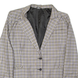 Oversized Womens Blazer Jacket White Wool 90s Check M
