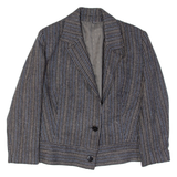 Womens Blazer Jacket Grey Striped S