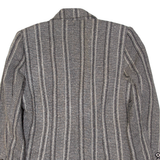Womens Blazer Jacket Grey Striped M