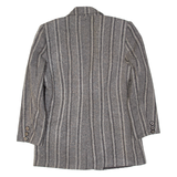 Womens Blazer Jacket Grey Striped M
