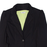 IKITO Womens Blazer Jacket Black Viscose 90s M