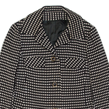 Womens Blazer Jacket Black Check M