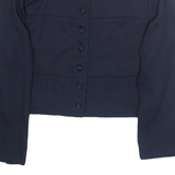 DAVID WARREN Womens Blazer Jacket Blue M