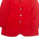Womens Blazer Jacket Red Wool M