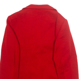 Womens Blazer Jacket Red Wool M