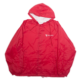 AUBURN Mens Rain Jacket Red Hooded XL