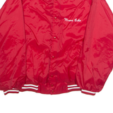 HARTWELL Mens Varsity Jacket Red Nylon M