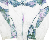 Las Vegas Club Womens Shell Jacket White Nylon USA Floral L