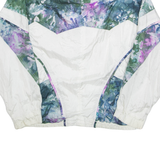 Las Vegas Club Womens Shell Jacket White Nylon USA Floral L