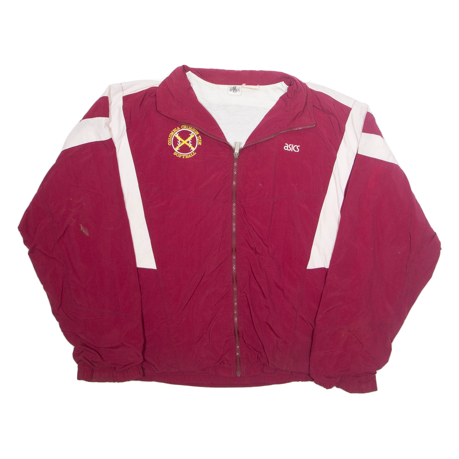 OASICS Mens Track Jacket Red XL