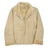 DOROTHY PERKINS Womens Jacket Beige Suede UK 14