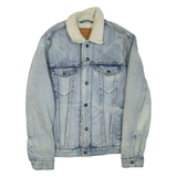 LEVI'S Mens Sherpa Lined Denim Jacket Blue M