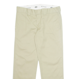DICKIES Chino Mens Trousers Beige Slim Straight W32 L30