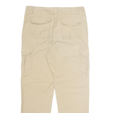 L.L BEAN Cargo Workwear Mens Trousers Beige Regular Straight W36 L32