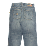 PELLEPELLE Mens Jeans Blue Regular Straight Stone Wash W34 L32