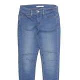 LEVI'S 710 Womens Jeans Blue Slim Skinny Stone Wash W27 L27
