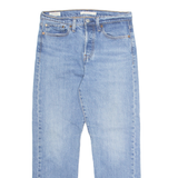 LEVI'S BIG E Womens Jeans Blue Regular Straight Stone Wash W28 L26