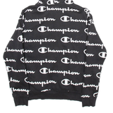 CHAMPION Mens Black Hoodie M