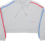 ADIDAS Cropped Womens Grey Hoodie UK 14