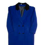 MISS SMITH Womens Overcoat Coat Blue Wool 90s UK 12