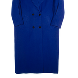 MISS SMITH Womens Overcoat Coat Blue Wool 90s UK 12
