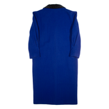 MISS SMITH Womens Overcoat Coat Blue Wool 90s UK 12