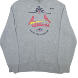 NIKE Cardinals Mens Grey Hoodie Full Zip USA L