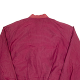 DISTANCE Mens Bomber Jacket Maroon Silk 90s L