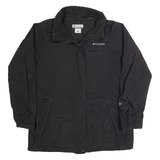 COLUMBIA Womens Rain Jacket Black L