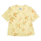 DAMART Womens Blazer Jacket Yellow 90s Floral UK 18