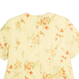 DAMART Womens Blazer Jacket Yellow 90s Floral UK 18