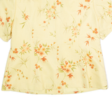 DAMART Womens Blazer Jacket Yellow 90s Floral UK 18